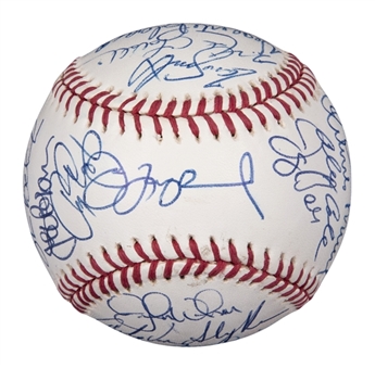 1992 Pittsburgh Pirates Team Signed ONL White Baseball With 26 Signatures Including Bonds & Leyland (Beckett)